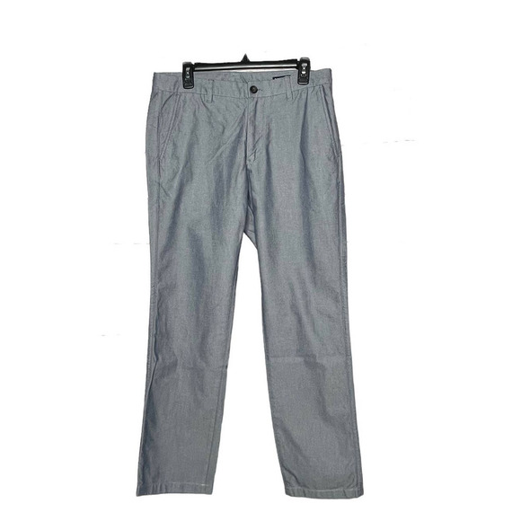 Bonobos Men's Gray Slim Straight 100% Cotton Pants Size 32 - Picture 1 of 7